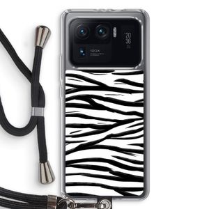 Zebra pattern: Xiaomi Mi 11 Ultra Transparant Hoesje met koord