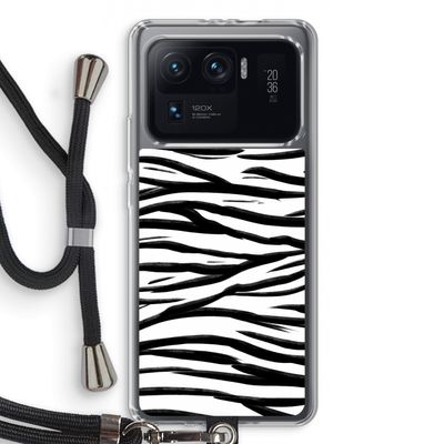 Zebra pattern: Xiaomi Mi 11 Ultra Transparant Hoesje met koord