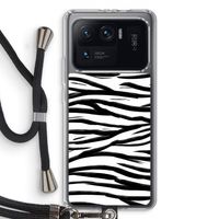 Zebra pattern: Xiaomi Mi 11 Ultra Transparant Hoesje met koord
