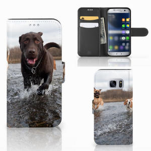 Samsung Galaxy S7 Telefoonhoesje met Pasjes Honden Labrador