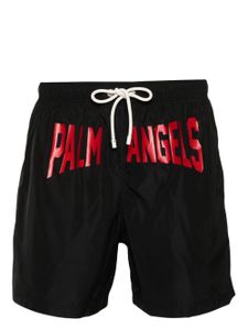 Palm Angels maillot de bain à logo imprimé - Noir