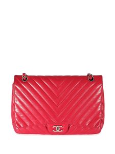 CHANEL Pre-Owned sac porté épaule Jumbo Chevron Classic Flap - Rose