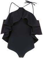 Amir Slama ruffled swimsuit - Noir