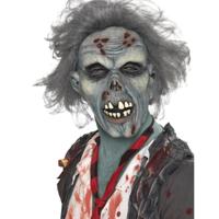 Zombie masker - grijs haar - halloween - horror - masker