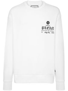 Philipp Plein sweat à logo appliqué - Blanc