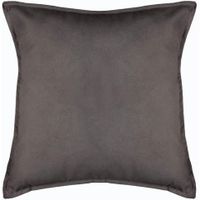 Bank/sierkussens huiskamer Sophia - 45 x 45 cm - donkergrijs - polyester - met rits