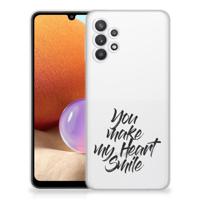 Samsung Galaxy A32 4G | A32 5G Enterprise Editie | Siliconen hoesje | met naam Heart Smile