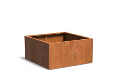 Cortenstaal plantenbak CARREZ 120x120x60cm.