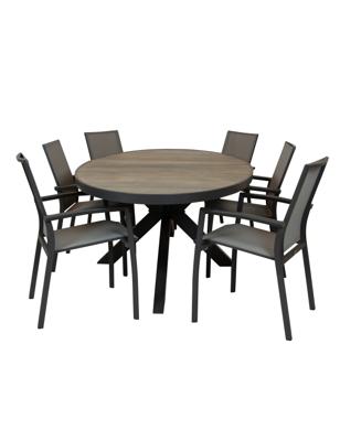 Qopps Kismo tuintafel met Tampa stapelbare tuinstoel Qopps Kismo tuintafel met Tampa stapelbare tuinstoel