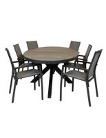 Qopps Kismo tuintafel met Tampa stapelbare tuinstoel