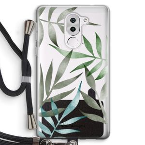 Tropical watercolor leaves: Honor 6X Transparant Hoesje met koord