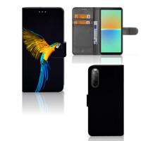 Sony Xperia 10 IV | Telefoonhoesje | Met pasjeshouder | Papegaai