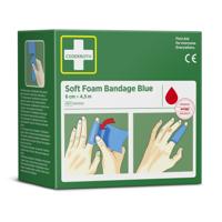 Bandage cederroth soft foam blauw 6cmx4.5m