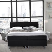 2-Persoons Boxspring Julia Royal Comfort - Zwart - Zwart 180x220 Cm - Pocketvering - Inclusief Topper - Dekbed-Discounter.nl