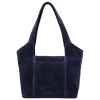 Hide & Stitches Suède Shopper/Handtas Brazos Navy