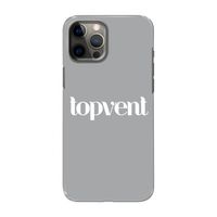 Topvent Grijs Wit: Volledig geprint iPhone 12 Pro Max Hoesje