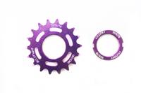 Fixed Tandwiel 18t met lockring - Paars