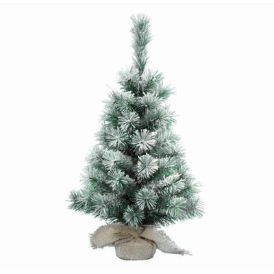 Mini kerstboom/kunstboom - 35 cm - met sneeuw - kunstboompjes