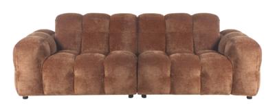 Dutchbone 3-zits Bank 'Hackman' Velvet, kleur Cognac