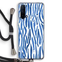 Blauwe nerven: OnePlus Nord CE 5G Transparant Hoesje met koord