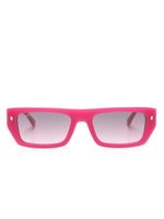 DSQUARED2 EYEWEAR lunettes de soleil à monture rectangulaire - Rose - thumbnail