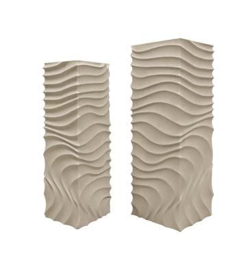 Isaiah Zuilen Golvend - Set van 2 in Crèmekleurig MDF
