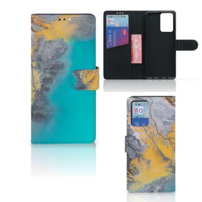 Xiaomi Redmi Note 10 Pro | Bookcase | Marble Blue Gold