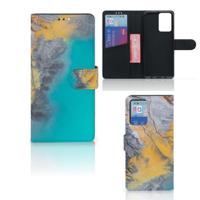 Xiaomi Redmi Note 10 Pro | Bookcase | Marble Blue Gold