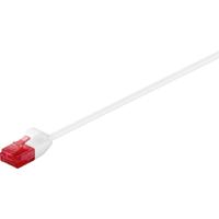 Goobay 71549 RJ45 Netwerkkabel, patchkabel CAT 6 U/UTP 0.15 m Wit Zeer flexibel, Flexibele binnenader, Extreem dun, Vergulde steekcontacten, PVC-mantel,