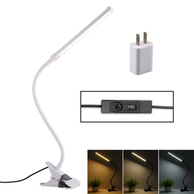 LED bureaulamp 8W opvouwbare oogbescherming tafellamp USB plug-in versie + stekker (wit)