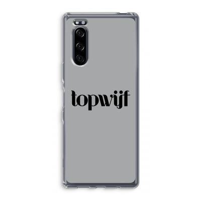 Topwijf Grijs Zwart: Sony Xperia 5 Transparant Hoesje