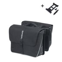Basil Dubble fietstas forte mik 35 liter 15 x 38 x 30 cm - zwart