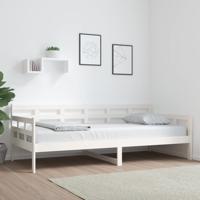 Slaapbank massief grenenhout wit 90x200 cm - thumbnail