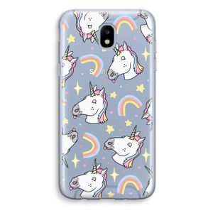 Rainbow Unicorn: Samsung Galaxy J5 (2017) Transparant Hoesje