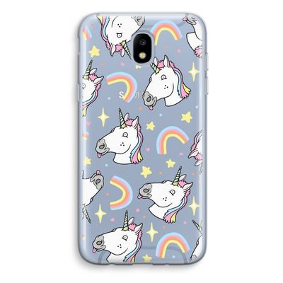 Rainbow Unicorn: Samsung Galaxy J5 (2017) Transparant Hoesje