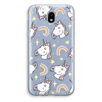 Rainbow Unicorn: Samsung Galaxy J5 (2017) Transparant Hoesje