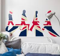 Muursticker Beatles Union Jack