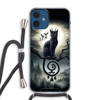 Moonlight Companions: iPhone 12 Transparant Hoesje met koord
