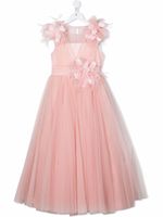 MARCHESA KIDS COUTURE robe Ceremony longue à fleurs - Rose