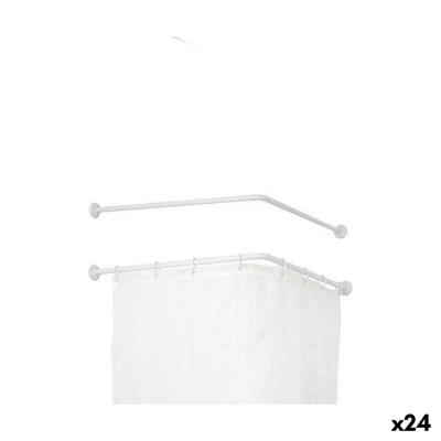 Stang voor Gordijnen Berilo Wit Aluminium 80 cm 5,5 x 96 x 11 cm Douche (24 Stuks)