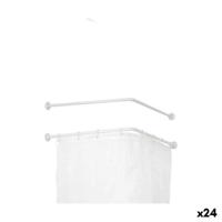 Stang voor Gordijnen Berilo Wit Aluminium 80 cm 5,5 x 96 x 11 cm Douche (24 Stuks)