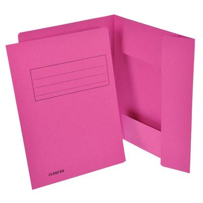 Class&apos;ex dossiermap, 3 kleppen, fuchsia