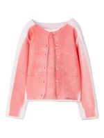 Burberry Kids cardigan boutonné à imprimé graphique - Rose