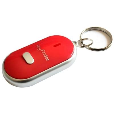 Mini LED Whistle sleutel Finder knippert piepende afstandsbediening verloren Keyfinder Locator keyring voor kinderen (rood)