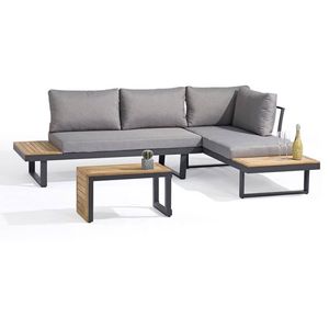 SenS-Line - Olympia Multifunctionele loungeset - Voor Buiten - 3-delige Set - Aluminium/Acacia/Polyester