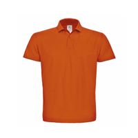Oranje grote maten poloshirt / polo t-shirt basic van katoen voor heren - thumbnail