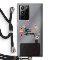 Happy days: Samsung Galaxy Note 20 Ultra / Note 20 Ultra 5G Transparant Hoesje met koord