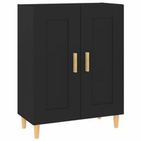 vidaXL Dressoir 69,5x34x90 cm bewerkt hout zwart - thumbnail