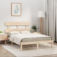 Bedframe massief hout 200x200 cm