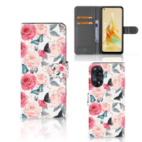 OPPO Reno8 T 4G Hoesje Butterfly Roses - thumbnail